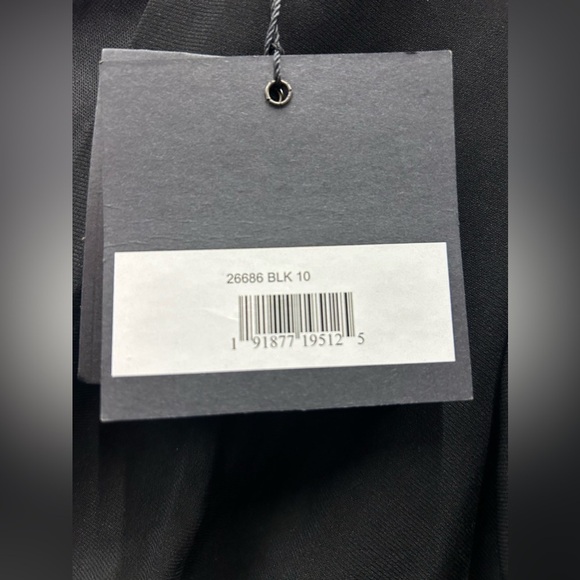 Ieena for Mac Duggal 26686 NWT Jersey Long Sleeve Asymmetrical Ruched Gown - Picture 7 of 8